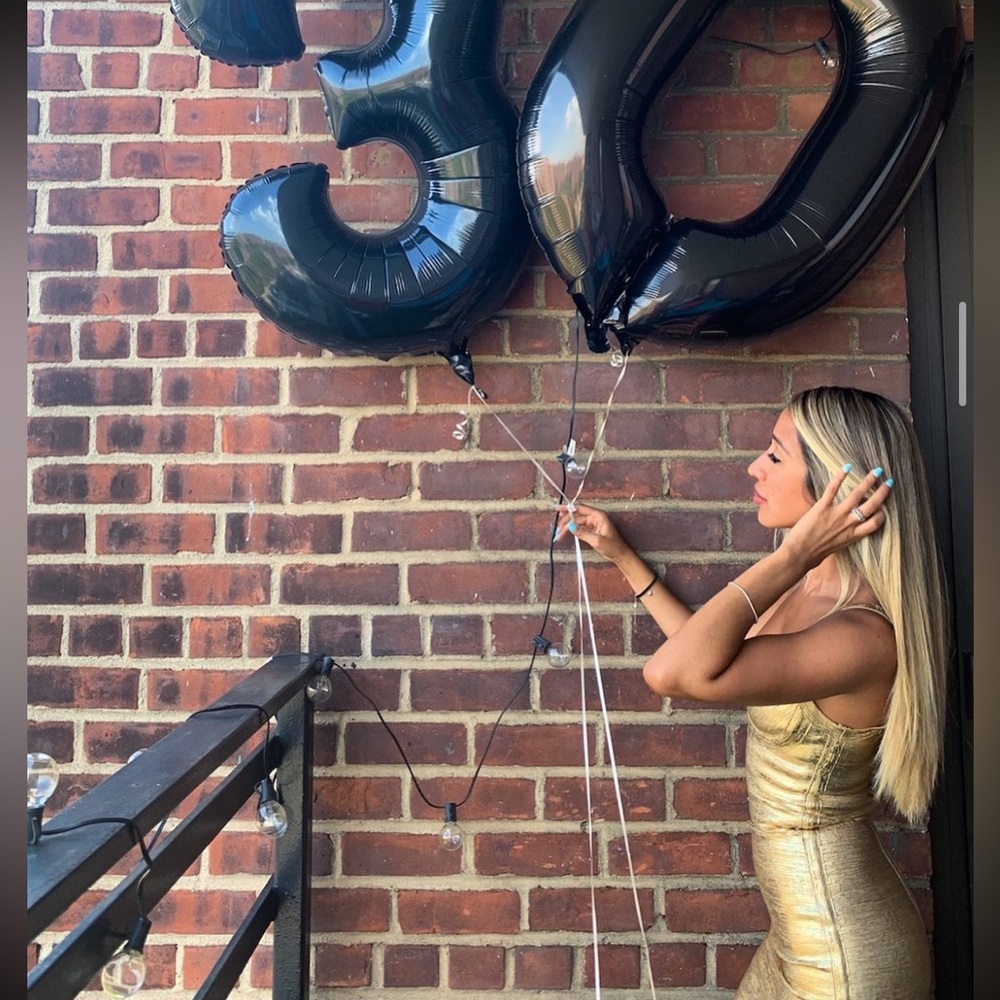 House Of Cb 'Iman' Gold Metallic Bandage Dress Gem